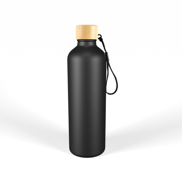 gelato-aluminium-drink-bottle-with-bamboo-lid-black
