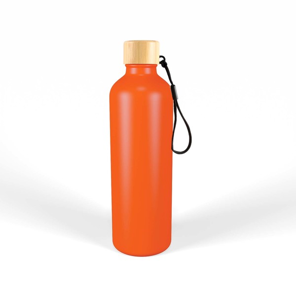 gelato-aluminium-drink-bottle-with-bamboo-lid-orange