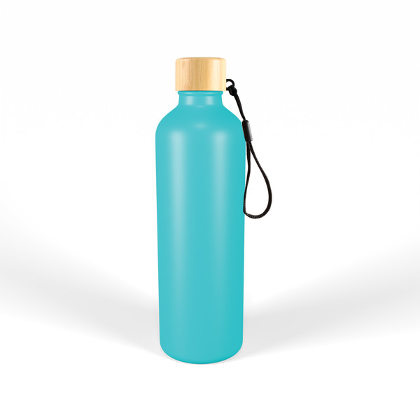 gelato-aluminium-drink-bottle-with-bamboo-lid-teal